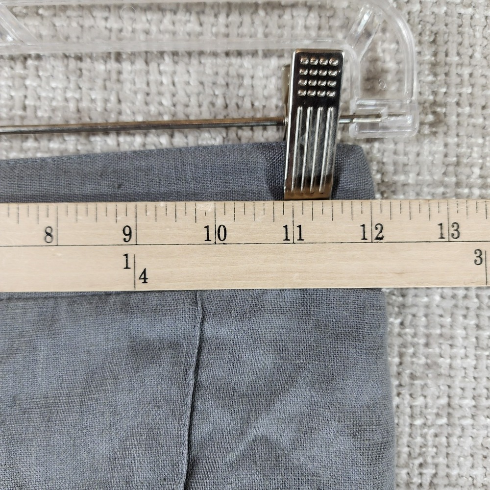 Linen Handmade Studio Long Shorts Womens *XS Gray High Rise Classic 24x10 EUC - Picture 4 of 11